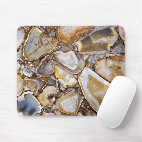 Polished Geode Stones Mouse Pad