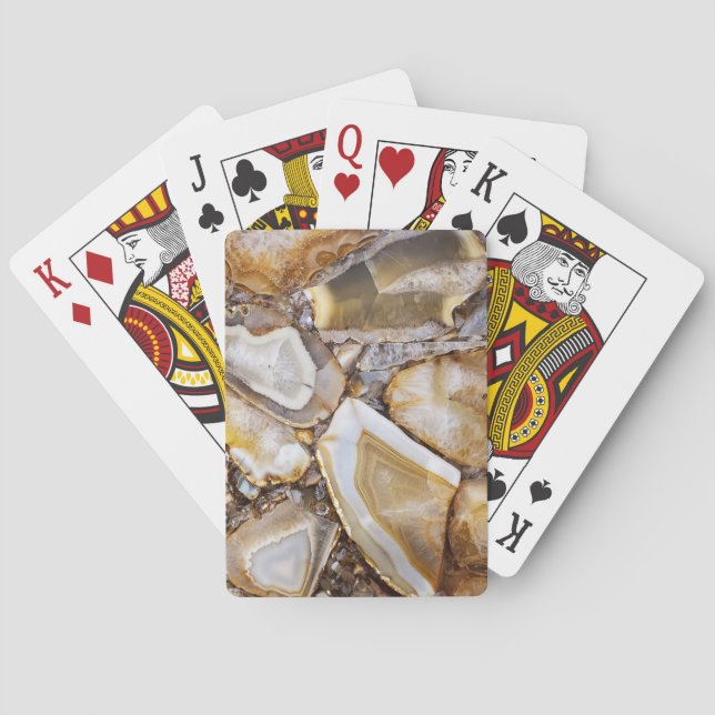 Polished Geode Stones Poker Cards (Back)