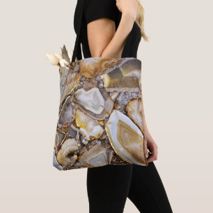 Polished Geode Stones Tote Bag