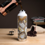 Polished Geode Stones Water Bottle<br><div class="desc">Polished geode rocks with quarts abstract design</div>