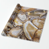 Polished Geode Stones Wrapping Paper (Unrolled)