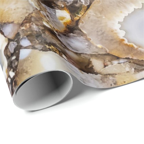 Polished Geode Stones Wrapping Paper