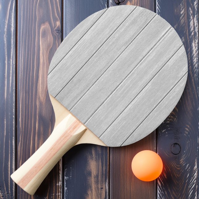 Polished Gray Wooden Boards Ping Pong Paddle (Creator Uploaded)