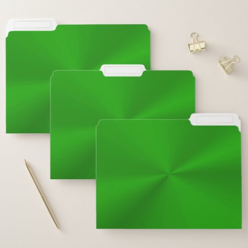 Polished green metallic effect file folder