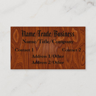 Polished Hardwood Business Card