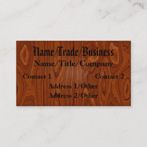 Polished Hardwood Business Card