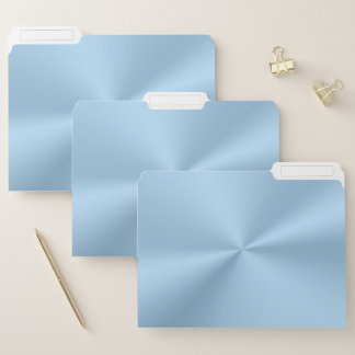 Polished ice-blue chrome look file folder
