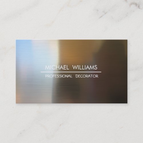 POLISHED METAL MODERN ELEGANT PROFESSIONAL STEEL BUSINESS CARD