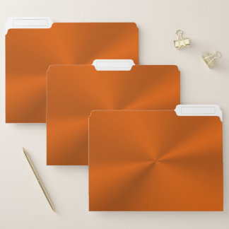 Polished orange chrome look file folder