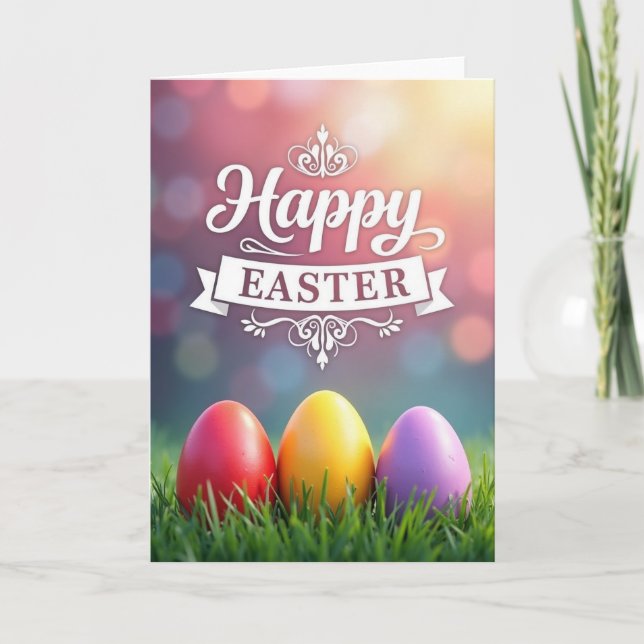 Polished Ovals Easter Card (Front)