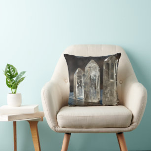 Polished Point Crystals Energy Throw Pillow