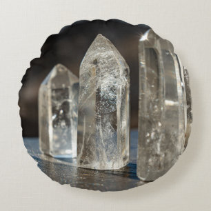 Polished Point Crystals Energy Throw Pillow