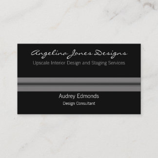 Polished Professional Business Card, Gray Card