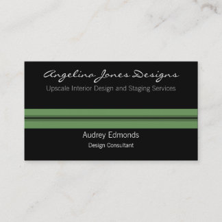 Polished Professional Business Card, Sage Green Business Card