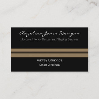 Polished Professional Business Card, Tan Card