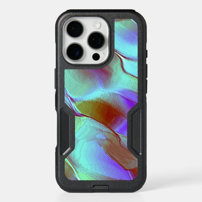 Polished rock in chrome purple otterbox iPhone case (Back)