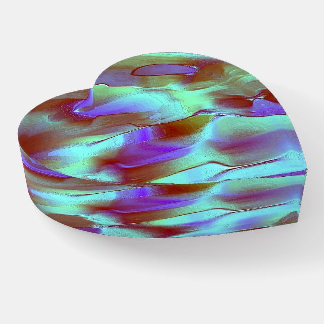 Polished rock in chrome purple paperweight (Angled)