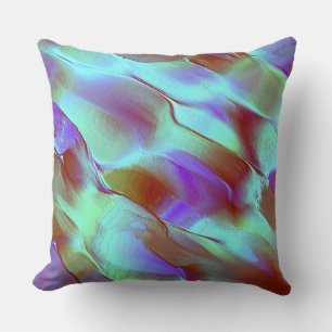 Polished rock in chrome purple throw pillow