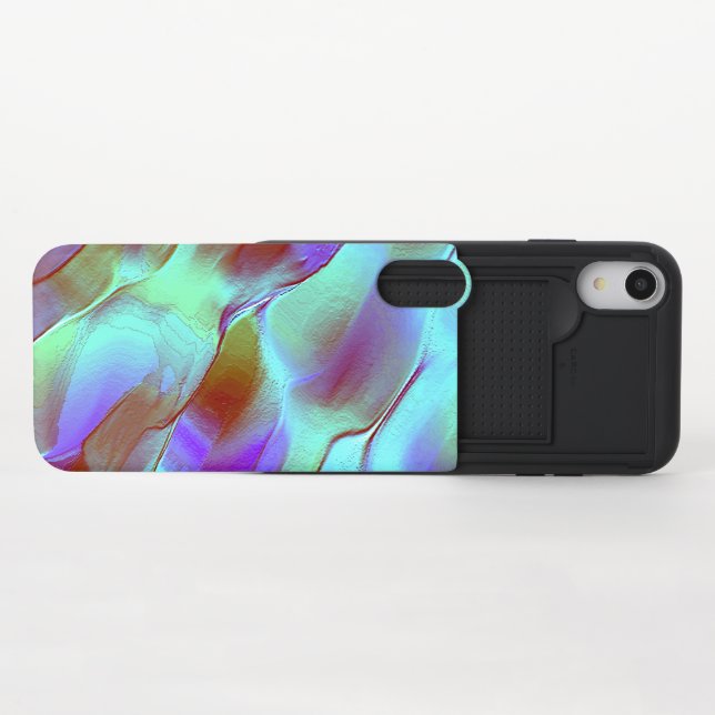 Polished rock in chrome purple uncommon iPhone case (Open)