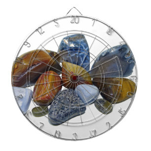 Polished Rocks Dartboard With Darts