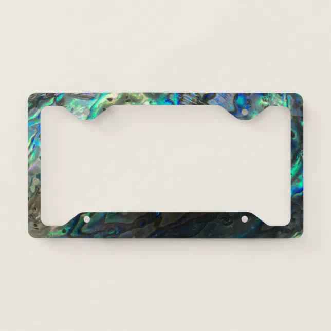 Polished Shell License Plate Frame | Zazzle