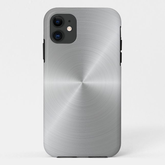 Polished Silver Radial Metallic | Custom Case-Mate iPhone Case (Back)