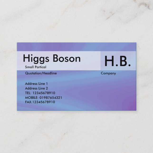 Polished Sky Business Card (Front)