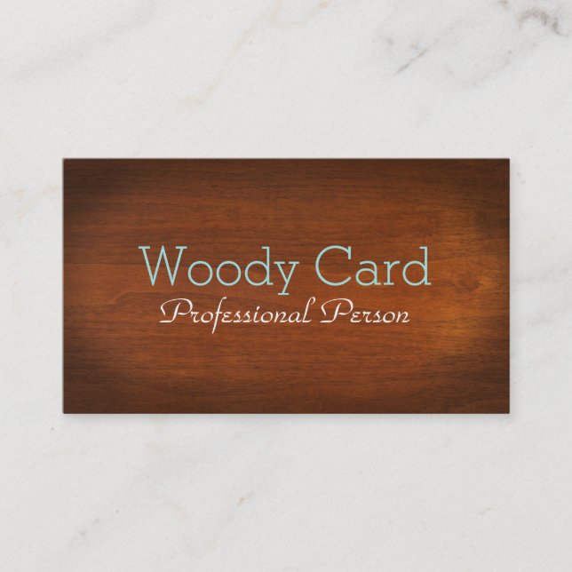 Polished Wood Look Business Card (Front)