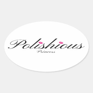 Polishious Princess Oval Stickers, Glossy Oval Sticker