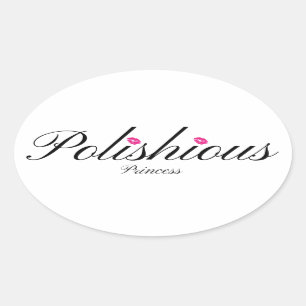 Polishious Princess Oval Stickers, Glossy Sticker