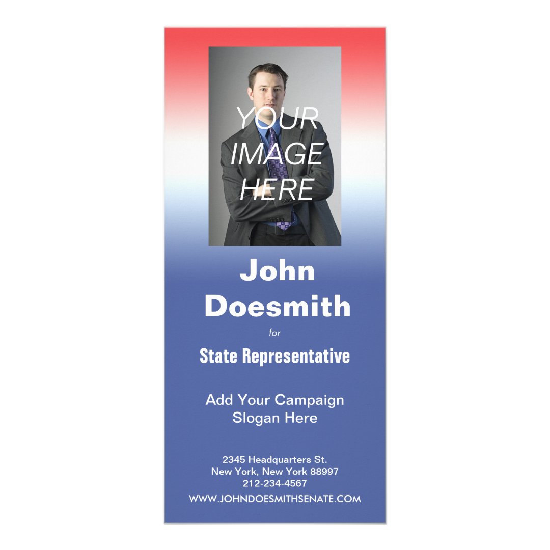 Politcal Election Campaign Rack Card Template | Zazzle