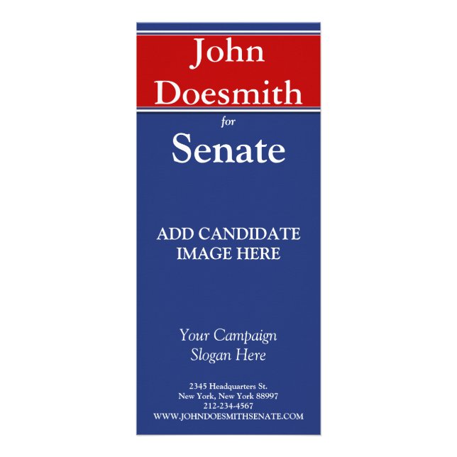 Politcal Election Campaign Rack Card Template (Front)