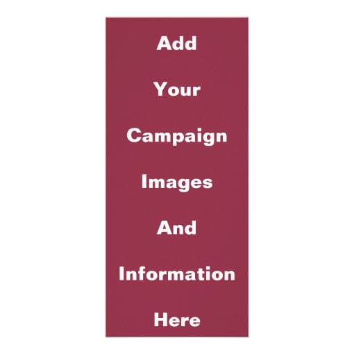 Politcal Election Rack Card Template | Zazzle