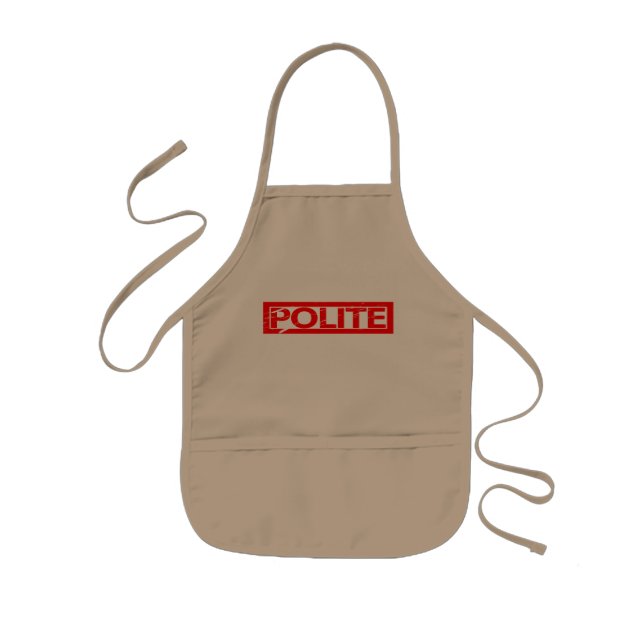 Polite Stamp Kids' Apron (Front)