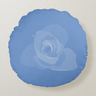 Polite Transparent Modern White Rose Art Round Pillow