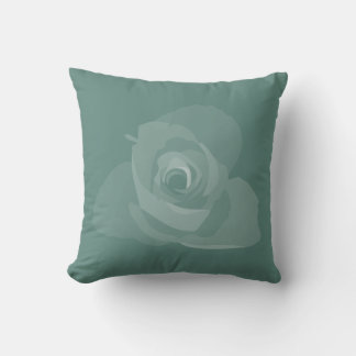 Polite Transparent Modern White Rose Art Throw Pillow