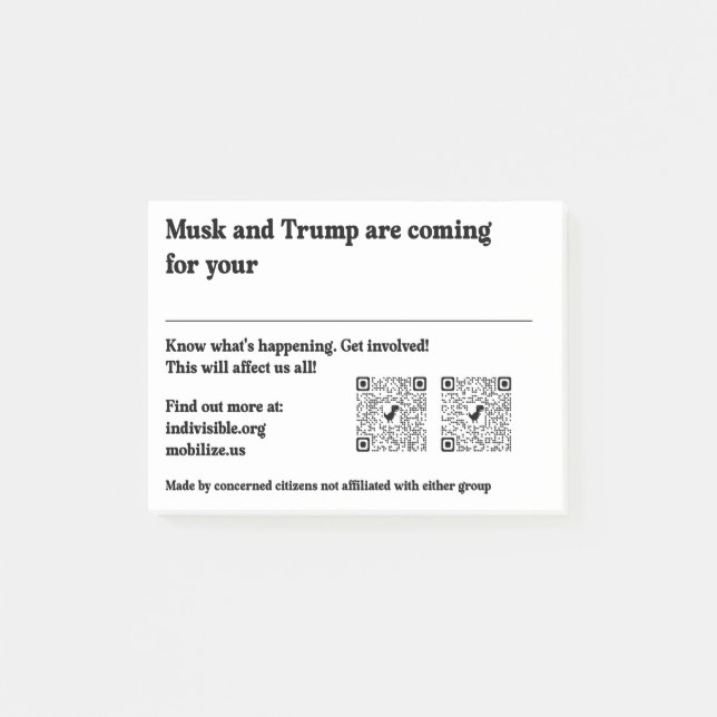 Political action notes (Front)