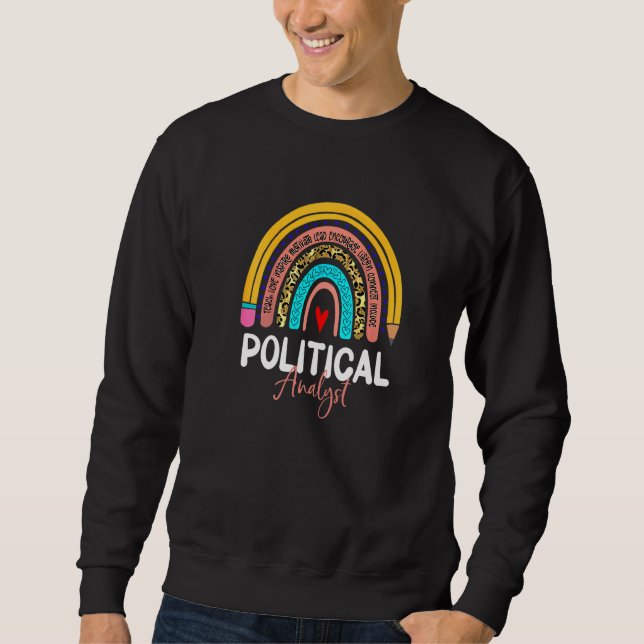 Political Analyst Rainbow News Media Production Po Sweatshirt (Front)