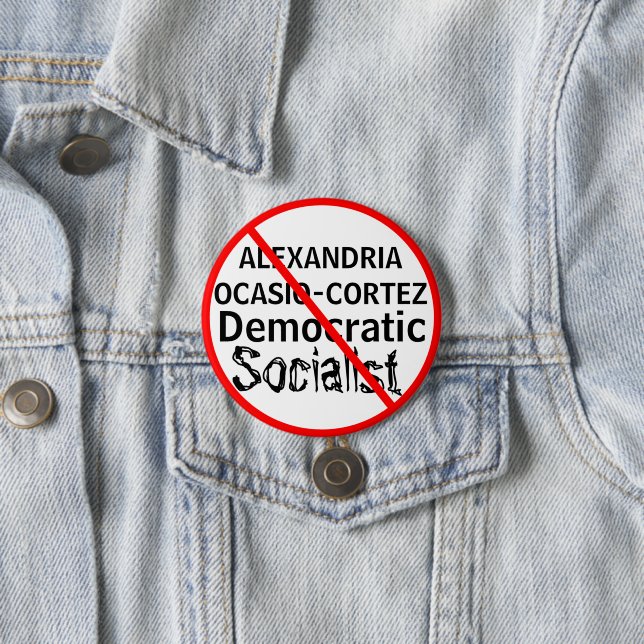 Political Anti-Alexandria Ocasio-Cortez Button (In Situ)