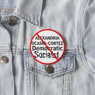 Political Anti-Alexandria Ocasio-Cortez Button