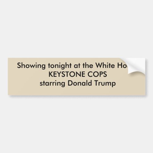 Political anti Trump bumper sticker