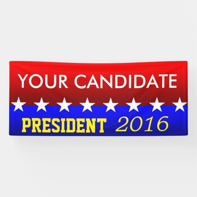 Political Banners YOU Customize (Horizontal)