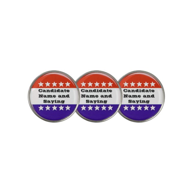 Political Button Golf Ball Marker (3 Up)