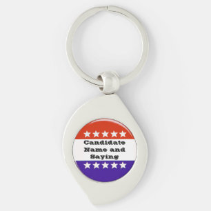 Political Button Keychain