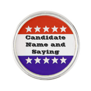 Political Button Lapel Pin