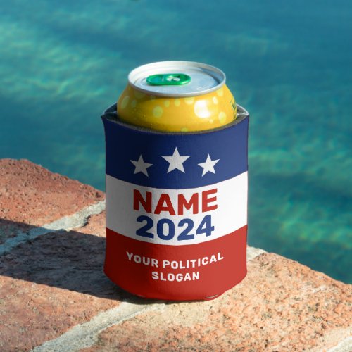 Political Campaign 2024 Red  Blue US Election  Can Cooler