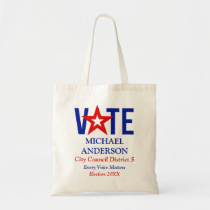 Political Campaign Candidate Supporter  Tote Bag