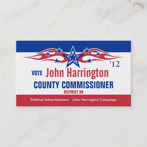 Political Campaign Card _ County Commissioner
