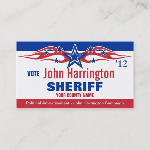 Political Campaign Card _ Sheriff