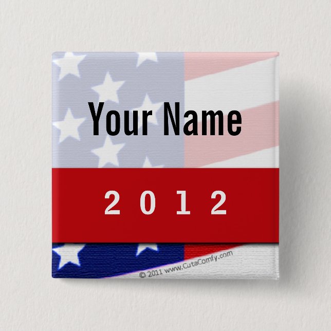 Political Campaign, CYO Stars and Stripes Button (Front)